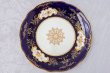 画像14: アンティーク陶磁器 1891年ー1920年 コールポート コバルトブルー 手描きの金彩とお花 デザートプレート6枚&サンドイッチプレート セット