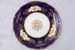 画像6: アンティーク陶磁器 1891年ー1920年 コールポート コバルトブルー 手描きの金彩とお花 デザートプレート6枚&サンドイッチプレート セット