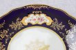 画像11: アンティーク陶磁器 1891年ー1920年 コールポート コバルトブルー 手描きの金彩とお花 デザートプレート6枚&サンドイッチプレート セット