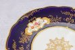 画像13: アンティーク陶磁器 1891年ー1920年 コールポート コバルトブルー 手描きの金彩とお花 デザートプレート6枚&サンドイッチプレート セット