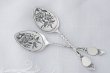 画像3: アンティークシルバー　純銀製　薔薇のモチーフ　ペア　ジャムスプーン　セット