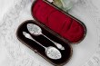 画像1: アンティークシルバー　純銀製　薔薇のモチーフ　ペア　ジャムスプーン　セット
