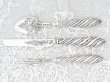 画像3: アンティークシルバー、アンティーク銀器、純銀製（925）1867年  彫刻入り 見事なツイストハンドル　クリスニング チャイルド カトラリー 3点セット
