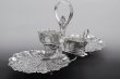 画像4: アンティークシルバー、アンティーク銀器、純銀製(925) 1897年 激レア  華やかなロココシェル型 透かし ストロベリーディッシュセット