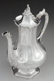 画像9: アンティークシルバー、アンティーク銀器、純銀製(925) 1845年 バーナード 特級 スクロールとお花のエングレービング　ティー&コーヒー４点セット