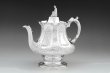 画像2: アンティークシルバー、アンティーク銀器、純銀製(925) 1845年 バーナード 特級 スクロールとお花のエングレービング　ティー&コーヒー４点セット