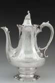 画像7: アンティークシルバー、アンティーク銀器、純銀製(925) 1845年 バーナード 特級 スクロールとお花のエングレービング　ティー&コーヒー４点セット