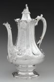 画像8: アンティークシルバー、アンティーク銀器、純銀製(925) 1845年 バーナード 特級 スクロールとお花のエングレービング　ティー&コーヒー４点セット