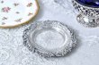 画像6: アンティークシルバー、アンティーク銀器 純銀製（925) スクロールとお花の縁飾り グラス入りバターディッシュ 