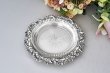 画像7: アンティークシルバー、アンティーク銀器 純銀製（925) スクロールとお花の縁飾り グラス入りバターディッシュ 