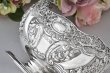 画像5: アンティークシルバー、アンティーク銀器、純銀製(925) 1900年 美しい縁周りの透かし細工 花とスクロールの打ち出し彫刻 ボンボンディッシュ