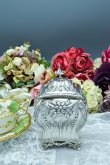 画像2: アンティークシルバー、アンティーク銀器、純銀製（925）　1899年　お花のハンドチェイシング　ティーキャディー