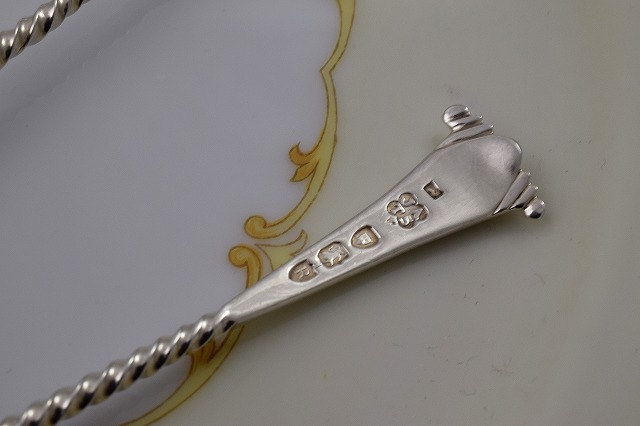 画像: 純銀製 1892年 　貝のボウル　オンスローパターン　コーヒースプーン６本セット